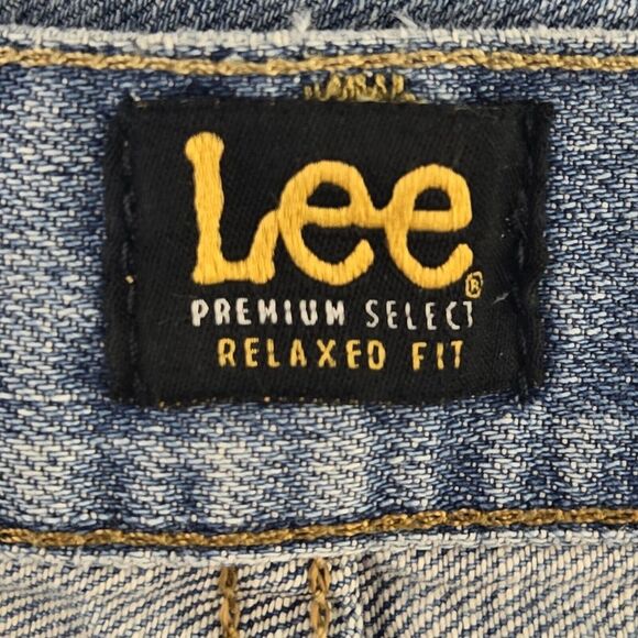 Lee Premium Select Mens 38x32 Relaxed Fit Light Wash Straight Leg 5 Pocket Denim - Picture 4 of 4